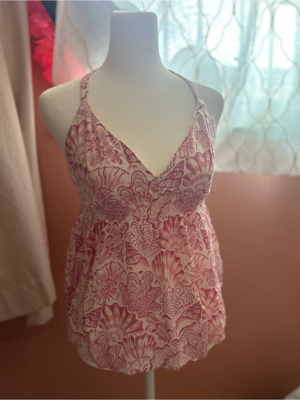 Hollister Pink Floral V-Neck Camisole Tank